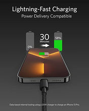 Load image into Gallery viewer, Anker USB C to Lightning Cable, 331 Cable, New Nylon Fast Charging Cord (6ft, MFi Certified) iPhone Charger Cable for iPhone 13 13 Pro 12 Pro Max 12 11 X XS XR, AirPods Pro, Supports Power Delivery