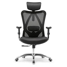 Load image into Gallery viewer, SIHOO Office Desk Chair, Ergonomic Computer Chair with Adjustable Headrest and Lumbar Support,High Back Executive Swivel Chair (Black)