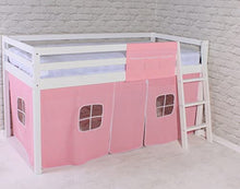 Load image into Gallery viewer, ALIDAM Mid Sleeper Cabin Bed Mid Sleeper Bed,Cabin Bed 2ft 6" Mid Sleeper loft Bunk Tent Girls White Frame Modern Children Bed Cabin Loft Bed