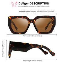 Load image into Gallery viewer, Oversized Square Polarized Sunglasses for Women Trendy Classic Retro Large Frame Sunglasses Ladies Shades UV400 Protection Tortoise Frame/Brown Lens