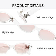 Load image into Gallery viewer, YUKANG Polarised Sunglasses Womens, Trendy Ladies Sunglasses with UV400 Protection Hexagon Womens Sunglasses Clear/Gradient Pink