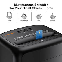 Load image into Gallery viewer, Bonsaii 8-Sheet Micro-Cut Paper Shredder,Special(P-5 High-Security 2x15mm) Domestic Shredder Use for Home Office with Removable Wheels, 15L pullout Waste bin, Black(C206-E)