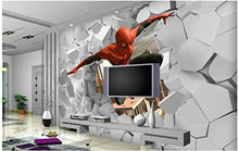 Load image into Gallery viewer, Custom 3D Photo Wallpaper Batman Iron Man Wallpaper Spiderman Mural Mural Boy Bedroom Living Room TV Background Wall Room Decoration