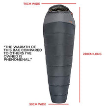 Load image into Gallery viewer, Highlander Echo Adults Mummy Sleeping Bag 3 Season, 3-4 Season & 4 Season - Thick Technical Spiral Insulation, Water Resistant Coating, Double Layer Filling with Compression Carry Bag - Great for Camping, Fishing, Backpacking, Outdoors, Bushcraft
