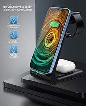 Load image into Gallery viewer, Wireless Charger 3 in 1 Charging Station for iPhone 12/11 Pro Max/X/Xs Max/8/8 Plus, AirPods 2/pro, iWatch Series, Samsung Note/S Series, and Qi-Certified Phones