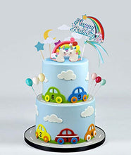 Load image into Gallery viewer, iZoeL 21pcs Unicorn Cake Topper Kit Cloud Rainbow Balloon Happy Birthday Banner Cake Decoration For Boy Girl Kid Birthday
