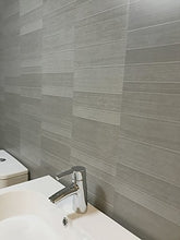 Load image into Gallery viewer, DBS Graphite Grey Modern Tile Effect Bathroom Panels Shower Wall PVC Cladding (4 Panels)