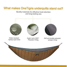 Load image into Gallery viewer, OneTigris Hideout Hammock Underquilt, Full Length Lightweight 4 Season Hammock Gear Underquilt for Hammock Camping Hiking Backpacking Travel Beach Backyard Patio Portable