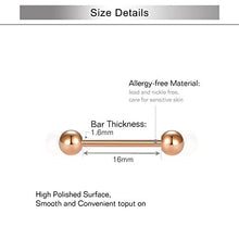Load image into Gallery viewer, LAURITAMI 36Pcs 14G Flexible Acrylic Straight Tongue Barbell Nipple Ring Retainer Piercing Jewellery for Women Men Glow in Dark 16mm Bar