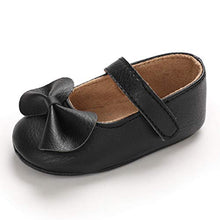 Load image into Gallery viewer, Baby Girls First Walking Shoes Bow-Knot Mary Jane Flats Adjustable PU Leather Anti-Slip Soft-Soled Princess Shoes Infant Girls Outdoor Shoes,0-18 Months