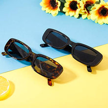 Load image into Gallery viewer, FANTESI 2 Pcs Rectangle Sunglasses, UV 400 Glasses Retro Square Sunglasses Eyewear for Women