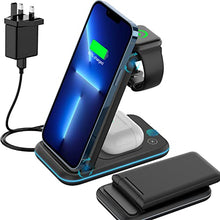 Load image into Gallery viewer, KIMILAR 3 in 1 Wireless Charger compatible with iPhone 13/12 / 11 / SE/XR/XS/X / 8, Samsung S22/S21/S20, Apple Watch Series 7/6 / 5/4 / 3/2 / SE, AirPods 2/3 / Pro, Samsung Buds Series