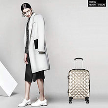Load image into Gallery viewer, Kono 20" Hand Luggage Lightweight Hard Shell PC+ABS Suitcase 4 Spinner Wheels 360 Degree Rolling Cabin (Small, Upgrade-Champagne)