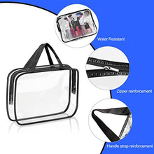 Load image into Gallery viewer, Clear Toiletries Bag, Funnasting 3 in 1 Waterproof Toiletry Travel Bag Clear PVC Travel Bag Wash Bag Makeup Bag Travel Business Bathroom for Men, Women and Kids
