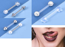Load image into Gallery viewer, LAURITAMI 24pcs Replacement Piercing Balls Surgical Steel & Acrylic 5mm 14G Tongue Belly Piercing Nipple Bars Barbell Body Jewellery