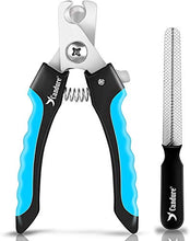 Load image into Gallery viewer, Candure Dog Nail Clippers for Large, Medium and Small Breed Professional Pet Nail Clipper Suitable for Cats, Rabbits and Guinea Pigs With Safety Lock and Protective Guard to Avoid Over Cutting (6")