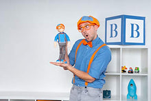 Load image into Gallery viewer, Blippi BLP0019 Bendable Plush Doll, 16” Tall Featuring SFX-Squeeze The Belly to Hear Classic catchphrases-Fun, Educational Toys for Babies, Toddlers, and Young Kids
