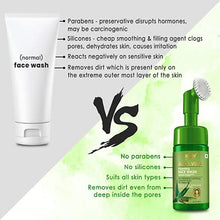 Load image into Gallery viewer, WOW Skin Science Aloe Vera Foaming Face Wash with Built-In Face Brush for deep cleansing - No Parabens, Sulphate, Silicones & Color - 100mL