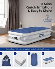 Load image into Gallery viewer, iDOO Single Size Air Bed, Inflatable bed with Built-in Pump, 3 Mins Inflation/Deflation Comfortable Air Mattress, Blow Up Bed Suit for Home Camping 188x99x46cm, 250kg MAX