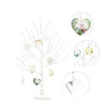 Load image into Gallery viewer, Eambrite Mini White Tree Christmas Cards Display Tree Tabletop Birch Tree Battery Operated LED Twig Tree for Party Wedding Christmas Special Celebration (60cm)