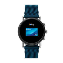 Load image into Gallery viewer, Skagen Men's Touchscreen Smartwatch, Falster Stainless Steel with Blue Silicone Band, SKT5203