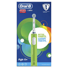 Load image into Gallery viewer, Oral-B Kids Electric Toothbrush, 1 Toothbrush Head, with Kid-Friendly Sensitive Mode, For Junior Kids Ages 6+, 2 Pin UK Plug, Green