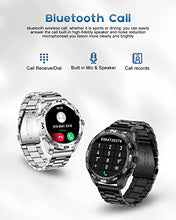 Load image into Gallery viewer, Smart Watch for Men, Bluetooth Call Voice Dial Chat Fitness Tracker with 24/7 Heart Rate Blood Pressure Sleep Monitor Step Counter, 1.32'' HD Colour Display IP67 Waterproof Pedometer for iOS Android
