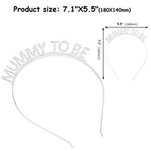Load image into Gallery viewer, HOWAF Baby Shower Sash Party Decoration Mummy To Be Sash and Tiara, Mummy To Be Rhinestone Crown Headband Mum To Be Gifts Party Accessories for Her, White And Rose Gold