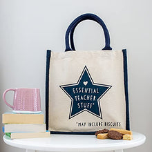 Load image into Gallery viewer, Teacher Stuff Canvas Bag (Navy bag - Navy text) | Teacher gift for women and men | Available in 4 Colours | Gift as a Leaving Present, End of School Year or just to Say Thank You