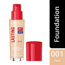 Load image into Gallery viewer, Rimmel London Lasting Finish 25 Hour Foundation, Full Coverage Formula with SPF 20, 001 Pearl, 30 ml