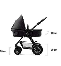 Load image into Gallery viewer, Kinderkraft Pram 3 in 1 Set MOOV, Travel System, Baby Pushchair, Buggy, Foldable, with Infant Car Seat, Accessories, Rain Cover, Footmuff, for Newborn, from Birth to 3 Years, Black