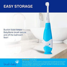 Load image into Gallery viewer, Brush Baby BabySonic Infant and Toddler Electric Toothbrush for Ages 0-3 Years - Smart LED Timer and Gentle Vibration Provide a Fun Brushing Experience (Blue)