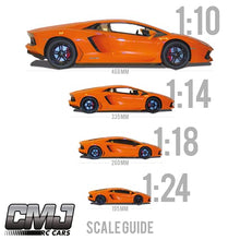 Load image into Gallery viewer, CMJ RC Cars™ Lamborghini Aventador Officially Licensed Remote Control Car 1:18 Scale Working Lights 2.4Ghz Orange