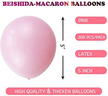 Load image into Gallery viewer, 200pack Pastel Pink Balloons 5 Inch Baby Pink Mini Light Macaron Latex Balloon for Birthday Party Wedding Engagement Anniversary Christmas Festival Decorations Supplies