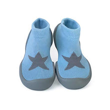Load image into Gallery viewer, Step Ons: Half Sock and Half Shoe for Crawling Cruising and Walking! (6-12 Months, Blue Star) UK Size 3