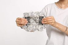 Load image into Gallery viewer, Real Fashion Short Messy Curly Dish Hair Bun Extension Easy Stretch hair Combs Clip in Ponytail Extension Scrunchie Chignon Tray Ponytail Hairpieces Silver Grey