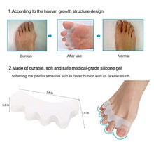 Load image into Gallery viewer, Toe Separators for Overlapping Toes, Gel Silicone Toe Straightener Corrector, Toe Spreader Spacers for Hallux Valgus Tailors Claw and Crooked Toes