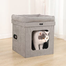 Load image into Gallery viewer, Amazon Basics Collapsible Cat House, Grey