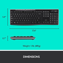 Load image into Gallery viewer, Logitech MK270 Wireless Keyboard and Mouse Combo for Windows, 2.4 GHz Wireless, Compact Mouse, 8 Multimedia and Shortcut Keys, 2-Year Battery Life, for PC, Laptop, QWERTY UK English Layout - Black