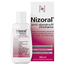 Load image into Gallery viewer, Nizoral Anti-dandruff Shampoo, Treats and Prevents Dandruff, Suitable for Dry Flaky and Itchy Scalp, Contains Ketoconazole - 60ml