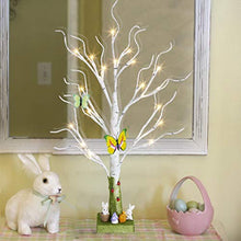 Load image into Gallery viewer, EAMBRITE White Twig Tree Lights Easter Tree with Bunnies Easter Decorations Gift for Kids (2ft/60cm)