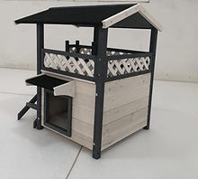 Load image into Gallery viewer, Luxurious Portable Wooden Outdoor/Indoor Pet Dog Puppy Cat Play House Kennel Shelter Den Floors Stairs