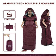 Load image into Gallery viewer, Sleeping Bag, Portable Lightweight 3-4 Season Sleeping Bags with Zippered Holes for Arms and Feet, Wearable Envelop Sleeping Bag for Adults Kids Camping, Hiking, Traveling