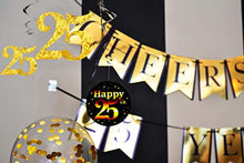 Load image into Gallery viewer, 25th Anniversary Decorations and Birthday Party Kit – Cheers to 25 Years Banner, Balloons, Swirls and Confetti Party Supplies