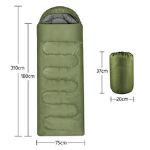 Load image into Gallery viewer, Yaheetech Sleeping Bags for Adults Rectangular, Lightweight 3 Season Sleeping Bags, Envelope Warm Single Sleeping Bag with Carry Bag, Green