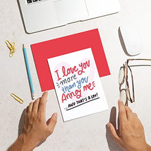 Load image into Gallery viewer, Huxters Funny Birthday Card for Him - 'I Love you more than you annoy me' - Anniversary Card for Husband - Valentines day Card - Wife Birthday cards for her - Boyfriend love card girlfriend - A5