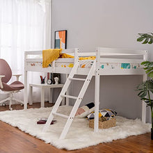 Load image into Gallery viewer, Panana Mid Sleeper Bunk Bed 3FT Single Bed Frame Wood Cabin Bed for Kids,, White