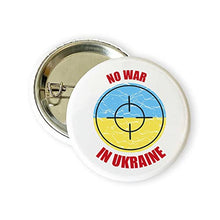 Load image into Gallery viewer, stika.co No War in Ukraine Badge, Pin Button Badge, United against war, 38mm, Button Chest Pin Badge (1)