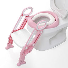 Load image into Gallery viewer, GRANDMA SHARK Kids Toilet Potty Training Chair, Anti-Slip Potty Training Toilet Chair with Foldable for Kids Toddler Unisex (Pink)