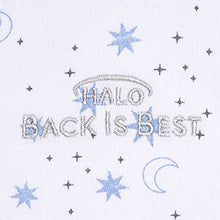 Load image into Gallery viewer, HALO Sleep Sleepsack Swaddle, 1.5 TOG 100% Cotton Swaddle, Newborn Baby Swaddle Blanket, Unisex for Boys and Girls, 0-3 Months, Midnight Moons Blue